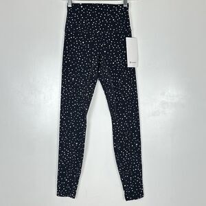 LULULEMON ALIGN NO LINE HR PANT 28"  SCATTER DOT BLACK NWT